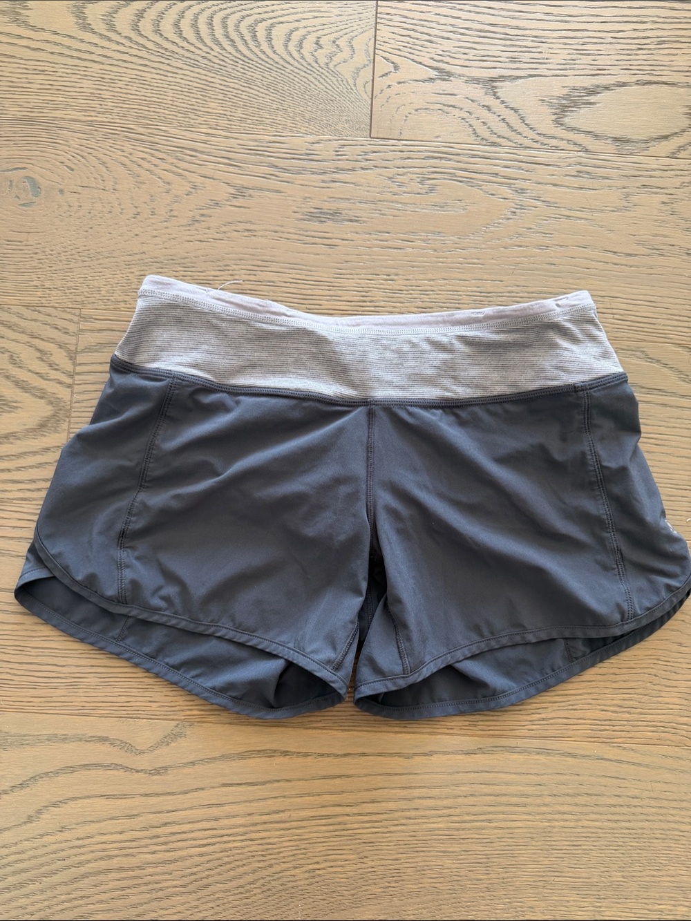 lululemon athletica Gray Performance Shorts with Light Gray Waistband